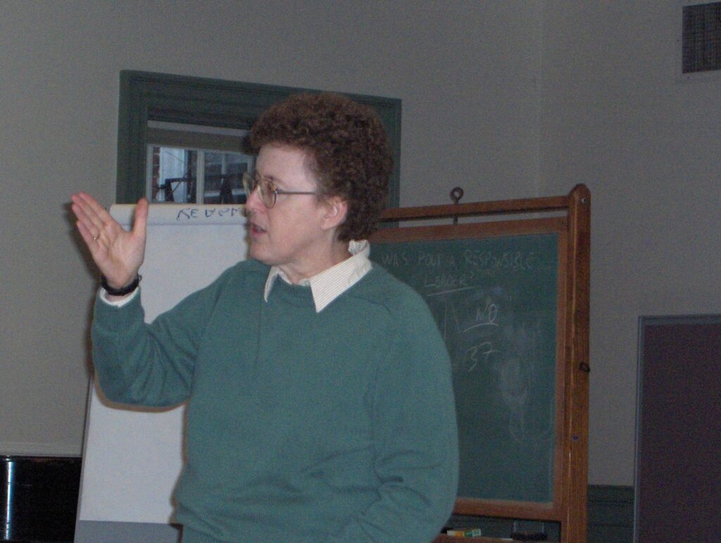 A person lecturing
