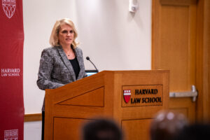 Sharon Block at podium