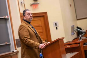 Daron Acemoglu lecturing