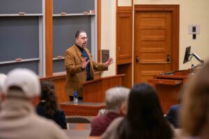 Daron Acemoglu lecturing