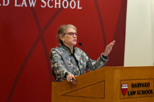 Sharon Block at podium