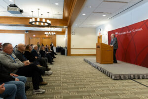 David Weil addressing audience