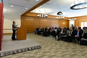 Sharon Block addressing audience