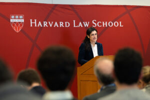 Isabelle Ferreras addressing audience