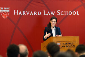 Isabelle Ferreras addressing audience