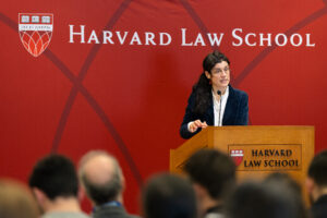 Isabelle Ferreras addressing audience