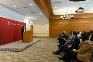 Isabelle Ferreras addressing audience