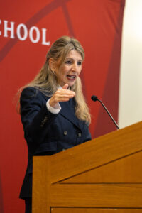 Minister Diaz Perez talking