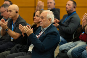 man clapping